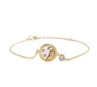 Pulsera De Plata De Ley 925 Para Mujer, Para Boda, Novia, Horóscopo, Zodíaco, 12 Constelaciones, Eslabones Astrológicos, Pulsera De Concha Blanca, Dije De Mujer, Pulsera De Amistad Ajustable, Géminis