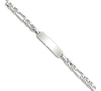Pulsera de plata de ley 925 pulida, ajustable, con diseño de ancla náutica, nave, marinero, 15 cm, pinza de langosta, 6 mm de ancho, pulsera de identificación