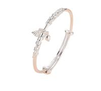 Pulsera de plata de ley con cuentas giratorias de múltiples capas, joyería ajustable para el día de San Valentín para ocasiones, joyería de moda occidental, talla única, Metal, No es una piedra