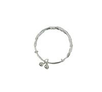 Pulsera de plata de ley con cuentas giratorias de múltiples capas, joyería ajustable para ocasiones Gbd200Rd-4, talla única, Metal, No es una piedra preciosa