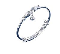 Pulsera de plata de ley con cuentas giratorias de varias capas, ajustable, para el día de San Valentín, para ocasiones, reloj con temporizador, talla única, Metal, No es una piedra preciosa