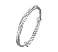 Pulsera de plata de ley para mujer, joyería de moda, simple, ajustable, de plata 925, para mujer, mamá, esposa, San Valentín, Día de la Madre, 17 km, talla única, Metal, No es una piedra preciosa