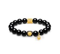Pulsera de Plata esterlina Silver Obsidian Stone Agarwood estirado Abierto con Brazalete con Cuentas de de Bloqueo para Mujeres Mamá de mi Hija Cumpleaños 6.7 "