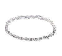 Pulsera de plata verde para joyas de mano Flash Twist Rope para hombre y mujer pulsera simple y elegante creativa y útil conveniente y atractivo