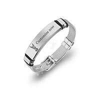 Pulsera de protección de San Miguel del Arcángel Guerrero, acero inoxidable católico Cristo diosidad San Miguel, oraciones de San Miguel, pulsera religiosa cristiana personalizada para hombres y
