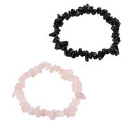 Pulsera de Protección de Shungita Auténtica para Mujeres y Hombres, Ajustable Piedra Natural de Curación y Protección Electromagnética, Turmalina Splitter, Brazalete Pulsera, Regalo Ideal(Negro, Rosa)
