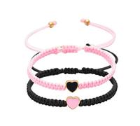 Pulsera de punto de corazón ajustable simple para regalo del día de San Valentín, hermana para ella, regalo de amistad, Size