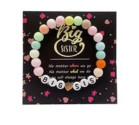 Pulsera de regalo para hermana grande, joyería para hermanas pequeñas, 6.9 Inch, Acrílico, Acrílico