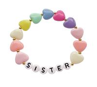 Pulsera de regalo para hermana grande, joyería para hermanas pequeñas, 6.9 Inch, Acrílico, Acrílico