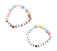 Pulsera de regalo para hermana grande, joyería para hermanas pequeñas, 6.9 Inch, Acrílico, Acrílico