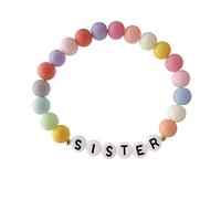 Pulsera de regalo para hermana grande, joyería para hermanas pequeñas, 6.9 Inch, Acrílico, Acrílico