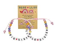 Pulsera de regalo para hermana grande, joyería para hermanas pequeñas, ajustable, Acrílico, Piedra