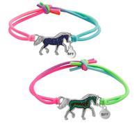 Pulsera de regalo para niñas, con colgante que cambia de color, pulsera de la amistad para niños, en colores brillantes del arco iris