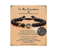 Pulsera de regalo para papá, marido, hijo, nieto, papá, regalos de hija, nuevo papá, pulsera de proyección con holograma "I Love You" en 100 idiomas, pulsera ajustable para hombres, adolescentes y