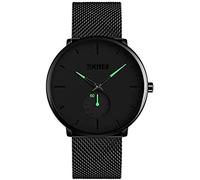 Pulsera De Rejilla Ultrafina Relojes para Hombres, Reloj De Pulsera De Negocios De Moda Simple, Cuarzo Analógico 30 M Resistente Al Agua Dos Puntadas De Relojes Juveniles con Tira De Acero I