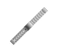 Pulsera de reloj de metal de titanio de ajuste rápido compatible con correa de pulsera for Garmin Fenix8 7X 7 6X Pro 5X Plus/Instinct/Epix(Silvery,Quick Fit 26mm)