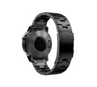 Pulsera De Reloj De Metal De Titanio De Ajuste Rápido De 22mm Y 26mm Compatible Con For Garmin Fenix 7X 7/6 Pro / 5 Plus/Instinct/Epix(Black,Descent Mk1 Mk2)