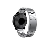 Pulsera de reloj de Metal y titanio de ajuste rápido de 22mm y 26mm for Garmin Fenix 7X 7 6X Pro 5X Plus/Instinct/Epix (Color : Silvery, Size : 26mm)