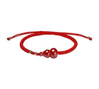 Pulsera de Riqueza de cinabrio Rojo Feng Shui con Joya auténtica Wu Lou, Amuleto de Reiki curativo con Cristal de Chakra, Buena Fortuna, Valiente, Riqueza, espíritus malignos, Pulsera para Hombres y