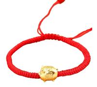 Pulsera de Riqueza Feng Shui Pulsera de Hilo Rojo de dragón Pulsera de Animales del zodíaco Chino Pulsera de la Suerte roja Pulsera Budista Hecha a Mano Amuleto de Buena Suerte Ajustable,Pig1
