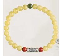 Pulsera de Riqueza Feng Shui Pulsera de Jade hetiano Natural de Plata esterlina Pulsera de Animales del zodíaco Chino Amuleto de Jade Verde Talismán para la Buena Suerte Unisex