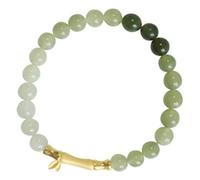Pulsera de Riqueza Feng Shui Pulsera de Jade Natural Pulsera de bambú Dorado Amuleto de Jade nefrita Pulsera de Buena Suerte Joyería de Vacaciones para Mujeres Talismán Piedra Preciosa Atrae