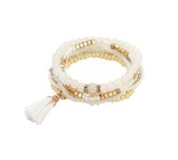 Pulsera de rodonita conectada mm Anillos estrella sol corazón pulsera perlado brazalete brazalete pulsera conjunto de joyas para mujeres niñas rosa rodonita perla chapado perlas anillos, talla única