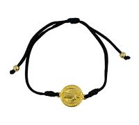 Pulsera de San Benito | Cordón ajustable con medalla de San Ben | Patrono de los Estudiantes y Europa | Gran regalo católico para la Primera Comunión o Confirmación, Metal, Sin gemas.