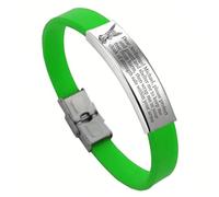 Pulsera de San Miguel Arcángel de Cristo, amuleto de ángel católico con oraciones grabadas, pulsera de silicona, brazalete de protección de santos religiosos, joyería de bendición para cristianos,