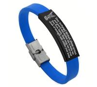 Pulsera de San Miguel Arcángel de Cristo, amuleto de ángel católico, oraciones grabadas, pulsera de silicona, brazalete de protección de santos religiosos, joyería de bendición para cristianos, 8.26