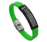 Pulsera de San Miguel Arcángel de Cristo, amuleto de ángel católico, oraciones grabadas, pulsera de silicona, brazalete de protección de santos religiosos, joyería de bendición para cristianos, 8.26