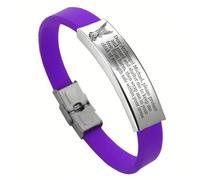 Pulsera de San Miguel Arcángel de Cristo, amuleto de ángel católico, oraciones grabadas, pulsera de silicona, brazalete de protección de santos religiosos, joyería de bendición para cristianos, 8.26