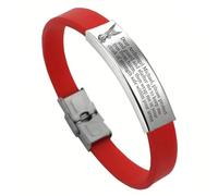 Pulsera de San Miguel Arcángel de Cristo, amuleto de ángel católico, oraciones grabadas, pulsera de silicona, brazalete de protección de santos religiosos, joyería de bendición para cristianos, 8.26