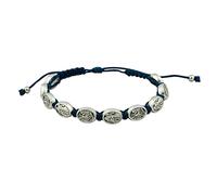 Pulsera de San Miguel y Ángel de la Guarda | Cordón azul tejido fuerte | Ajustable para adolescentes y adultos | Gran regalo católico para la primera comunión y confirmación