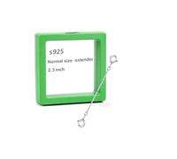 Pulsera de seguridad de plata de ley, extensión de cadena de seguridad para joyas ligeramente gruesas, 3 mm de ancho, 5,8 cm de largo con cierre de anillo de resorte