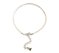 Pulsera de selenita de 2 mm con cuentas redondas facetadas y cierre ajustable chapado en plata de 18 cm para hombre y mujer | LK_STACK_06039