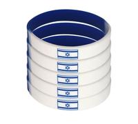Pulsera de silicona con la bandera de Israel I Stand con pulsera de Israel para mujeres y hombres, bandera de Israel con pulseras de silicona israelí