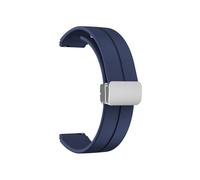 Pulsera de silicona de 16 mm y 18 mm for Huawei Talkband B3 B5 B6 B7 Correa con cierre magnético for Huawei Watch Fit Mini Band, for Garmin (Color : Dark blue, Size : 16MM_BLACK CLASP)