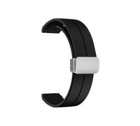 Pulsera de silicona de 16 mm y 18 mm for Huawei Talkband B3 B5 B6 B7 Correa con cierre magnético for Huawei Watch Fit Mini Band, for Garmin (Color : Black, Size : 18MM_BLACK CLASP)