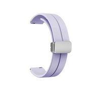 Pulsera de silicona de 16 mm y 18 mm for Huawei Talkband B3 B5 B6 B7 Correa con cierre magnético for Huawei Watch Fit Mini Band, for Garmin (Color : PURPLE, Size : 18MM_BLACK CLASP)