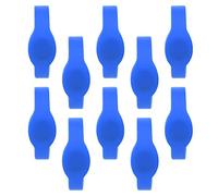 Pulsera de silicona de pulsera RFID de 10 piezas de 125kHz IP68 Tarjeta de identificación impermeable para la piscina Sauna Access de acceso al evento de control (Azul)