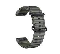 Pulsera de silicona Wave Ocean Quick Fit for Garmin Fenix 8, 7, 6 y 5(Army Green Camouflage,26MM)