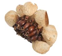 Pulsera de Sonajero Africana de Concha de Nuez para Fiesta | Percusión Portátil, Sonido Claro y Vibrante, Uso Manos Libres, Adultos, Estilo Artesanal