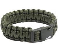 Pulsera de Supervivencia de Paracord, Color Oliva, Negro, Caqui Coyote Tan, dependiendo de la selección al Aire Libre, Aprox. 2,20 cm de Ancho, 24,5 cm