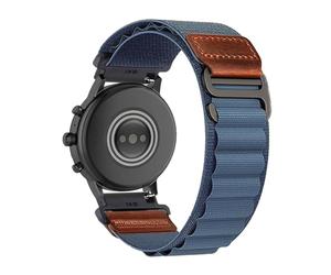 Pulsera de tela compatible con Fossil GEN 6 44 mm pulsera de cuero y nailon, fácil montaje, correa de repuesto para Fossil GEN 6 44 mm, transpirable, ajustable, brazalete deportivo para hombre y mujer