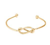Pulsera de titanio inoxidable con estilo de anudado, personalizable, a la moda, simple y ajustable, joyería del suroeste para mujer, talla única, Aluminio, No es una piedra preciosa