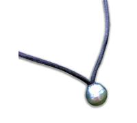 Pulsera de tobillo con perlas de Tahití en cuero australiano