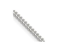 Pulsera de tobillo de plata de ley 925 maciza pulida de 2 mm, joyería de pinza de langosta, regalos para mujeres, 25 cm, Metal