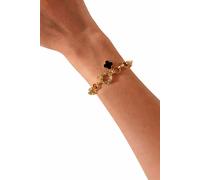 Pulsera de trébol negro ajustable minimalista elegante regalo de joyería de moda para ella