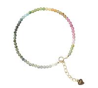 Pulsera de turmalina arcoíris para mujer, cuentas pequeñas de 2,5 mm, apilable, estilo vintage de joyería, multicolor